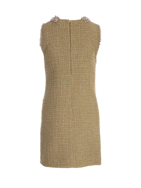 Crystal Trim Tweed Dress - Image 2