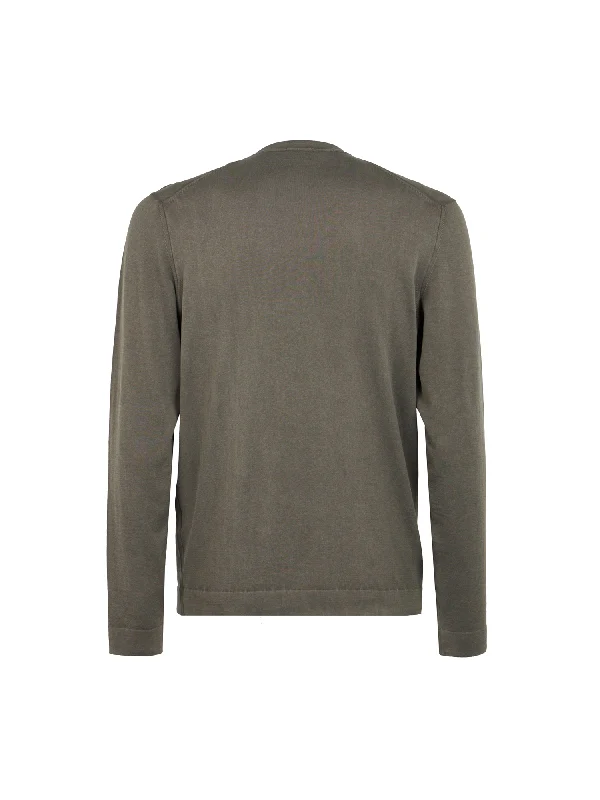 Crewneck Cotton Long Sleeve Top - Image 2