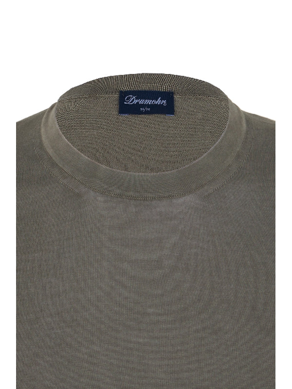 Crewneck Cotton Long Sleeve Top - Image 3