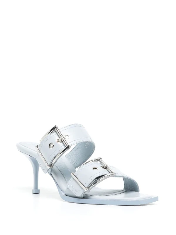 Double Buckle Strap Punk
  Sandal Heels - Image 2