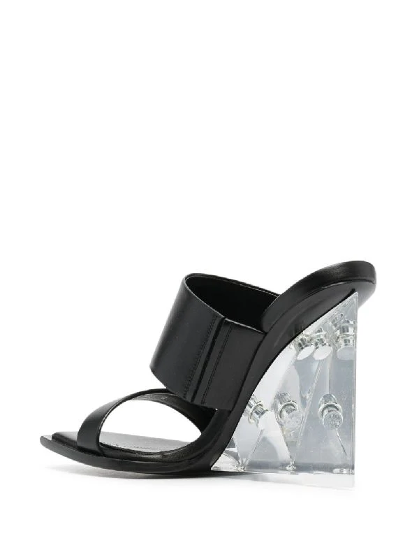Shard Clear Wedge Sandal Heels - Image 3