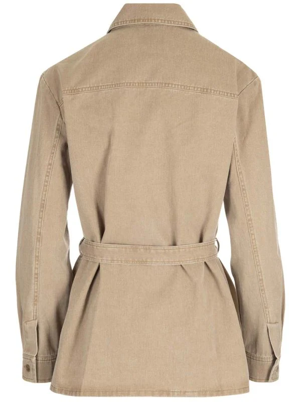Belted Denim Shirt Jacket - Image 2