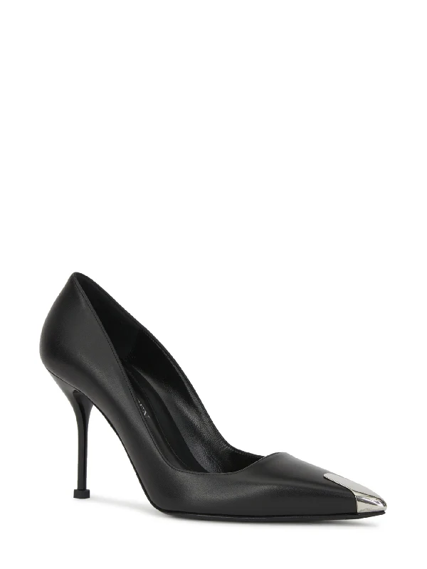 Punk Metallic Pointed Toe Pumps Heel - Image 2