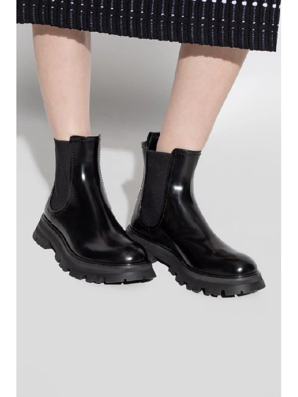 Black Leather Chelsea Boots - Image 3