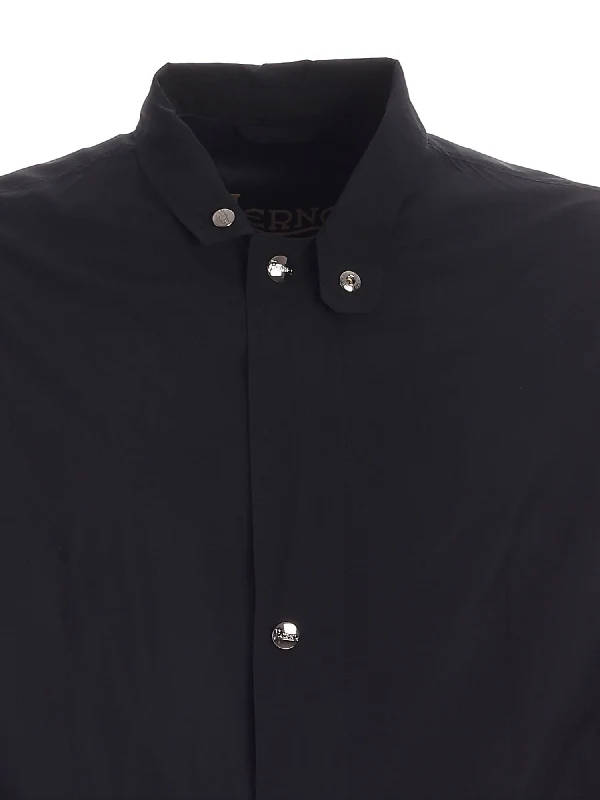 Black High Neck Button Jacket - Image 3