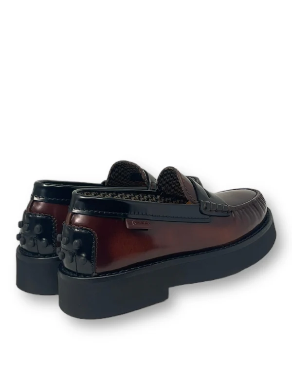 Chunky Sole Leather Penny Loafers - Image 2