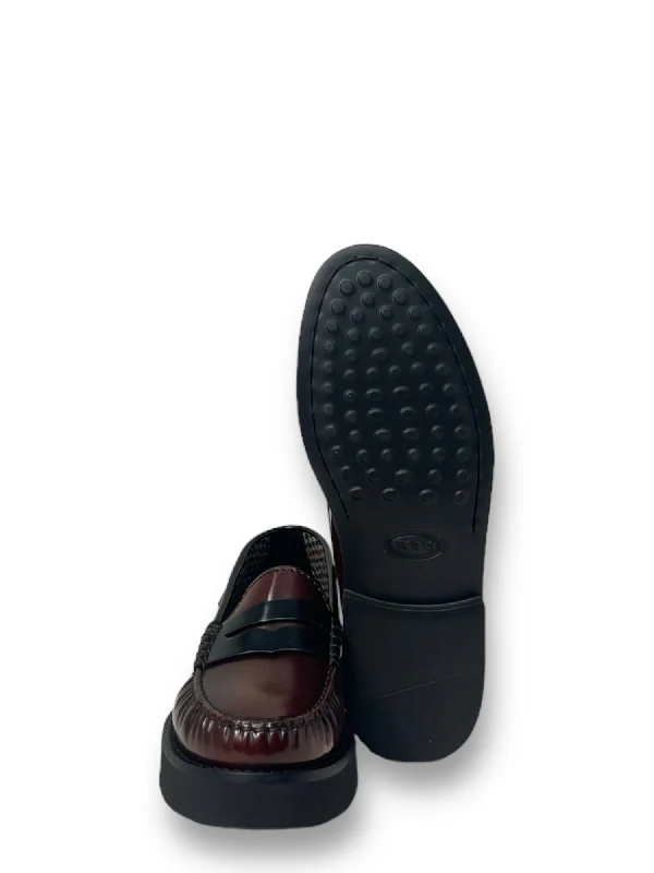 Chunky Sole Leather Penny Loafers - Image 3