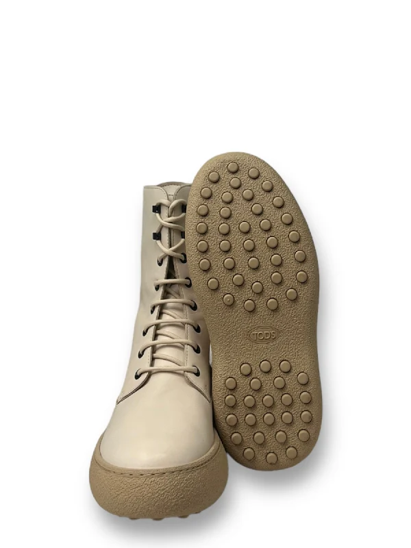Pebble Tab Wg Leather Lace-Up Boots - Image 3