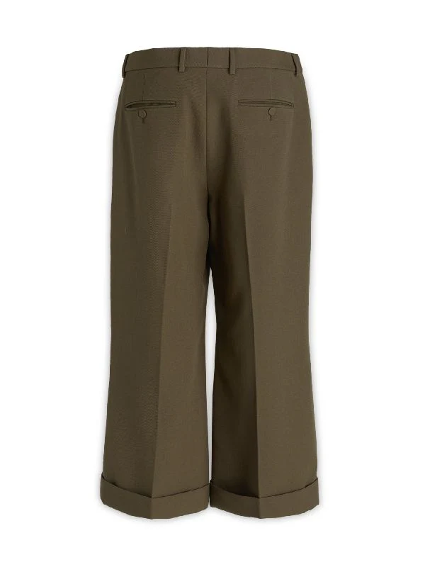 Wide Crop Wool Crop Pants - Image 2