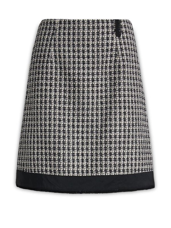 Zipper Detail Tweed Midi Skirt - Image 2
