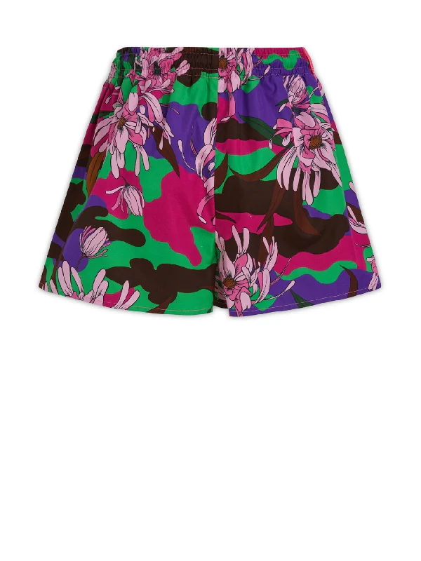 Floral Printing Drawstring Shorts - Image 2