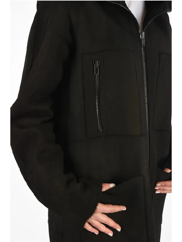 Listy Leather Zip-Up Hooded Coat - Image 3