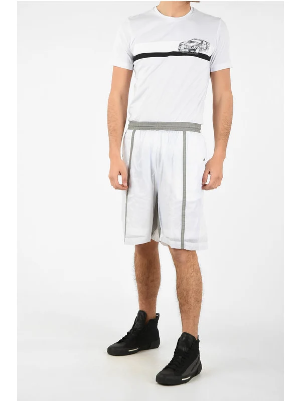 Contrast Band Bermuda Shorts - Image 4