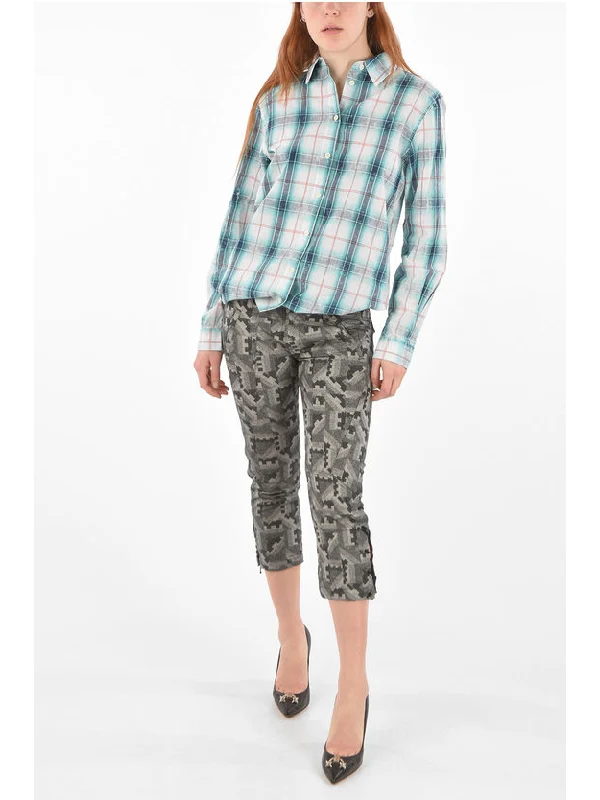 Pacquard Allover Pattern Crop Pants - Image 5