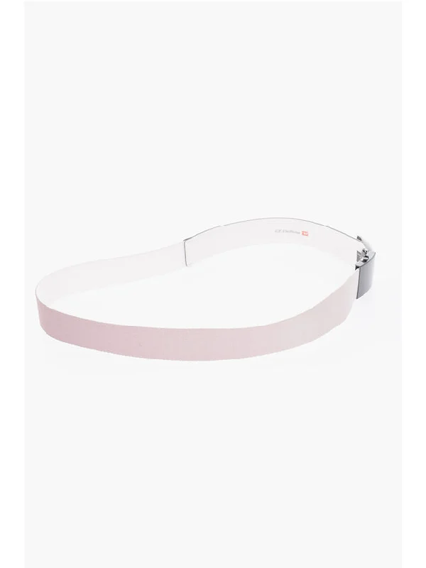 Fake Leather Detail Fabric Belt - Image 3