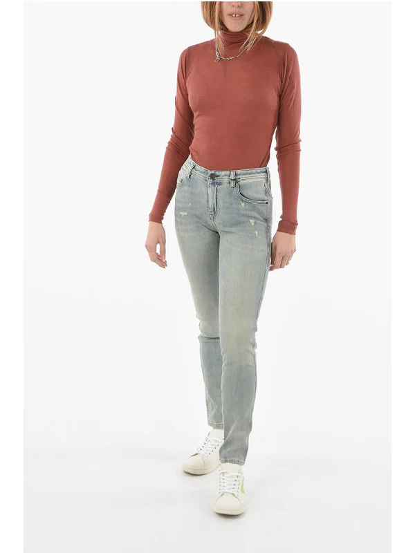 Babhila Back Logo Patch Denim Pants - Image 4