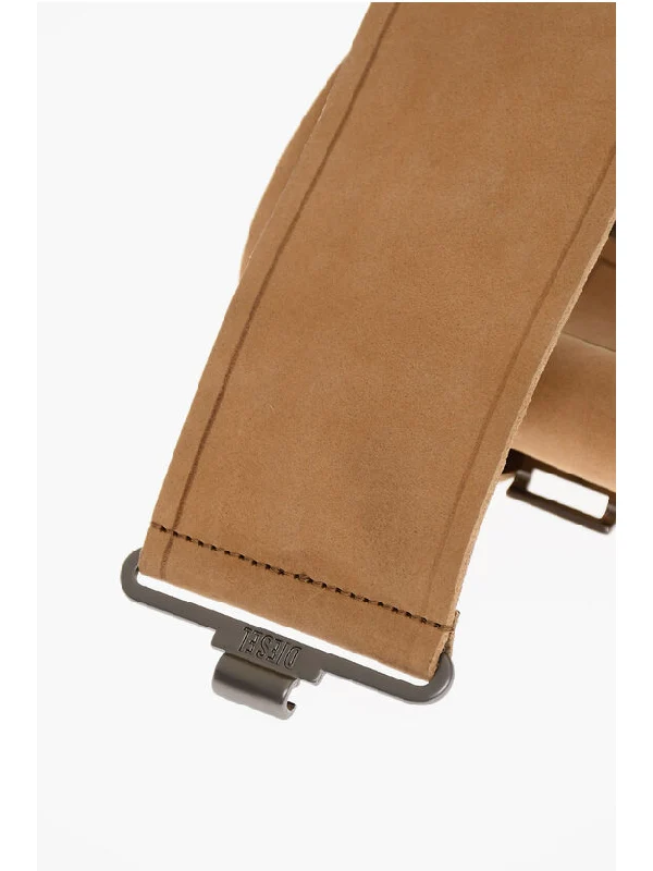 B Army Logo Detail Suede Belt - Image 2