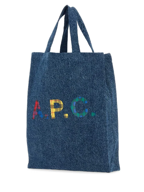 Lou Multicheck Logo Tote Bag - Image 2