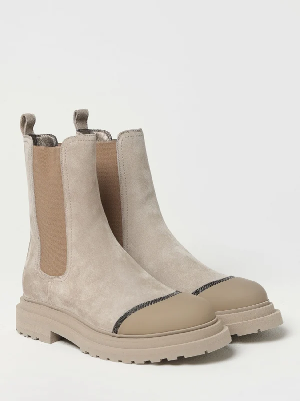 Monili Detail Suede Chelsea Boots - Image 2