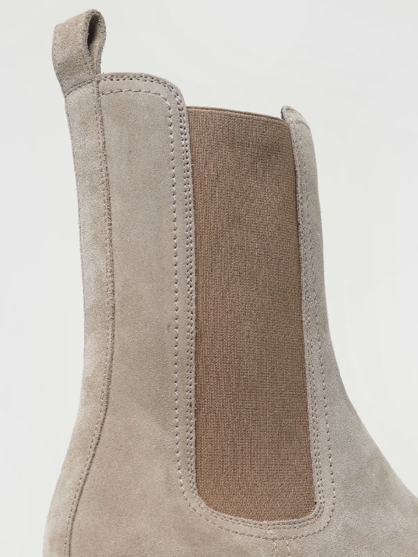 Monili Detail Suede Chelsea Boots - Image 4