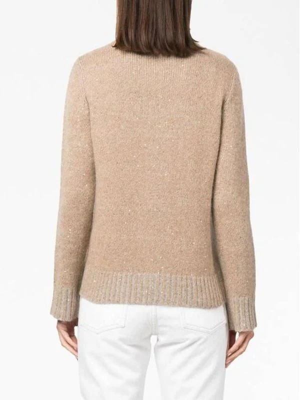 High Neck Wool Blend Knit - Image 2