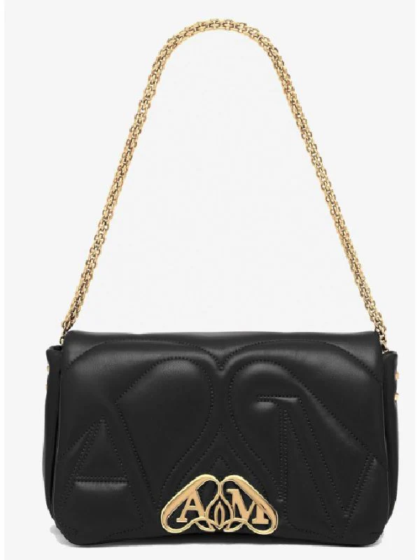 Seal Quilted Chain Shoulder
  Bag - Image 3