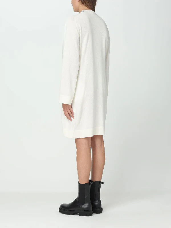 Monili Detail Wool Silk Dress - Image 2