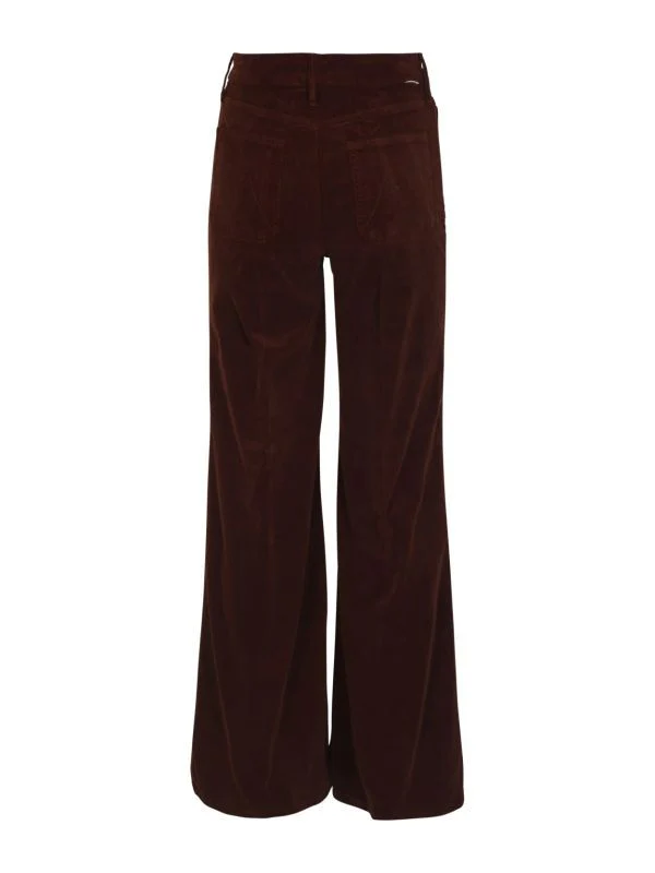 Patch Pocket Cotton Blend Denim Pants - Image 2
