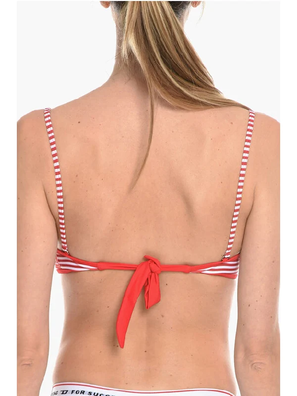 Stripe Trimming Bikini Top - Image 2