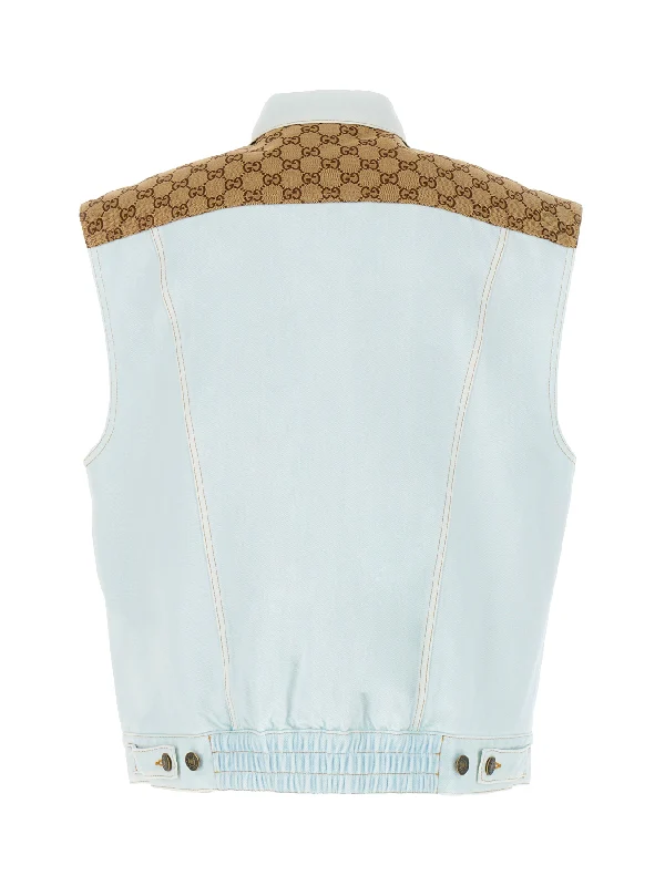 GG Supreme Insert Denim Vest - Image 2