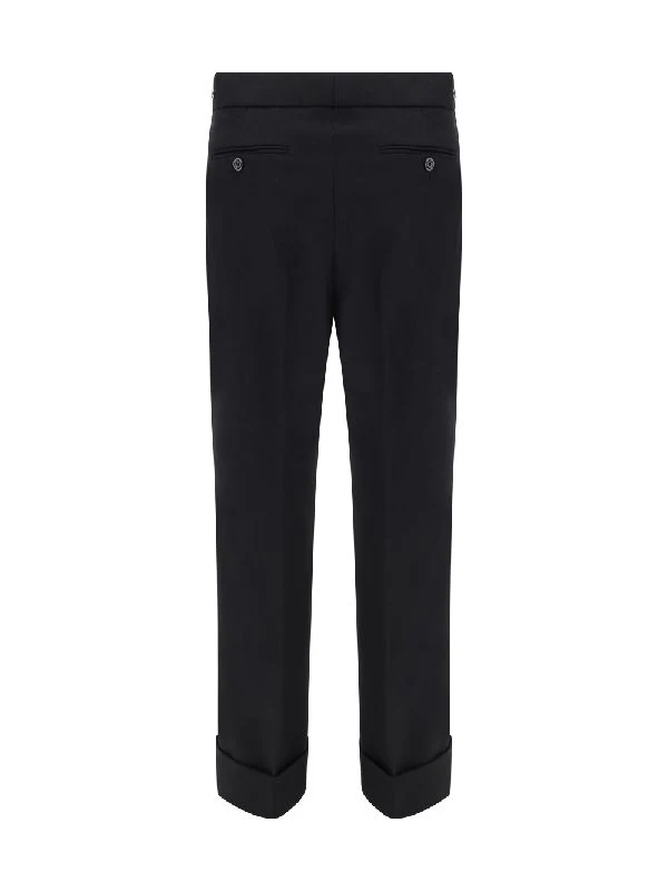 Side Horsebit Decoration Wool Pants - Image 2