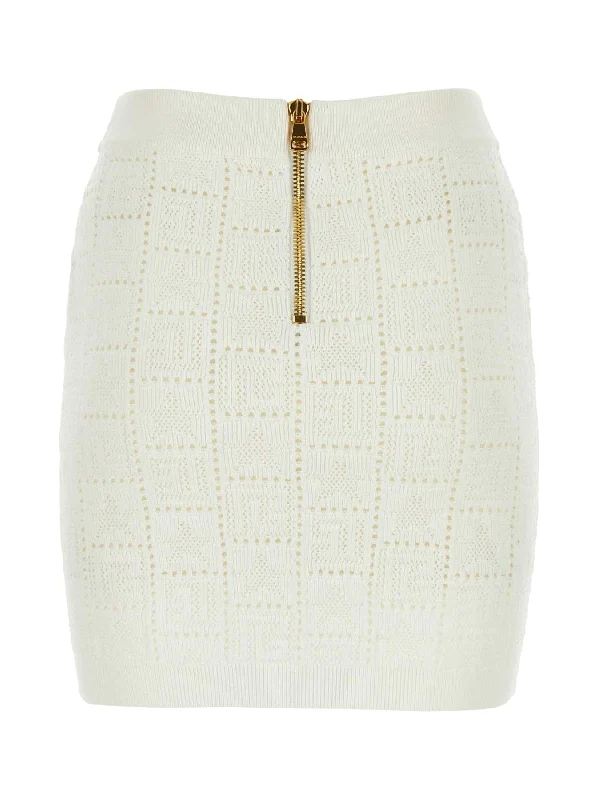 Monogram Viscose Blend Skirt - Image 2