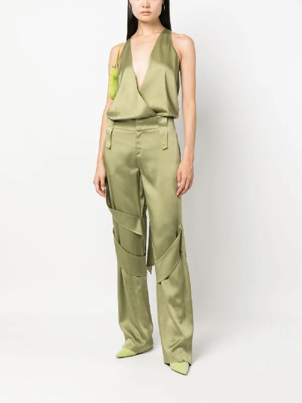 Satin V-Neck Bodysuit - Image 2