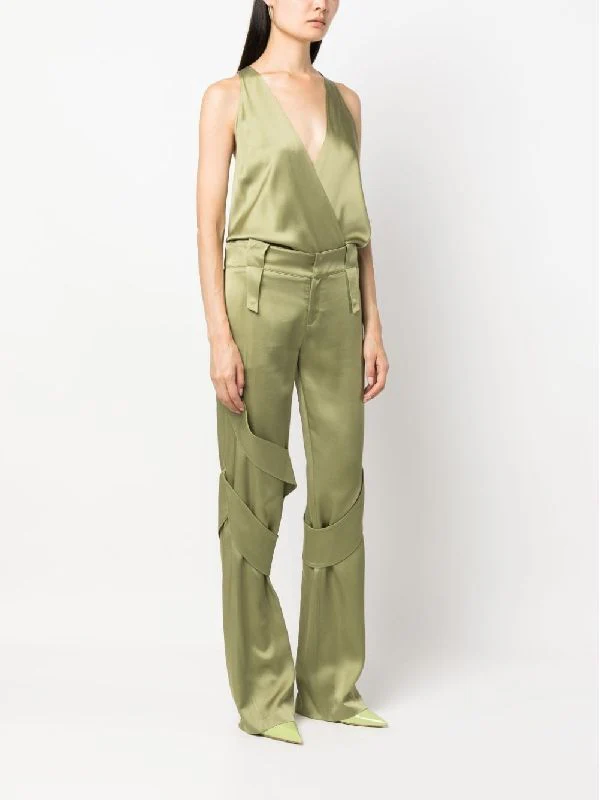 Satin V-Neck Bodysuit - Image 3