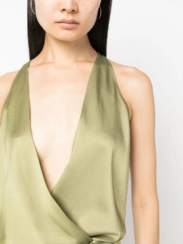 Satin V-Neck Bodysuit - Image 5