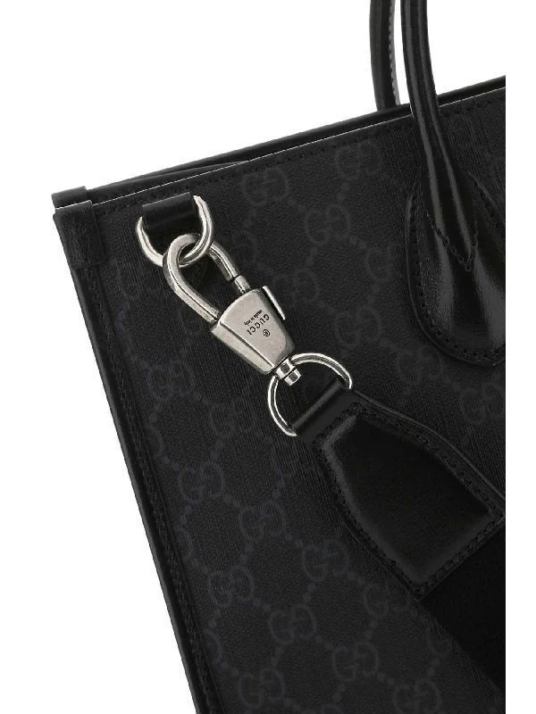 Gucci Interlocking G Medium Black Tote Bags - Image 4