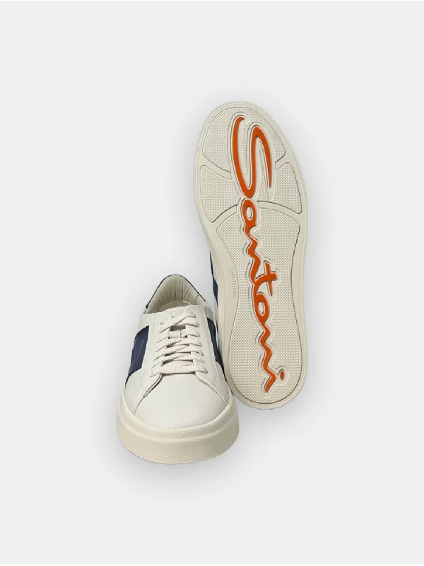 Double Buckle Leather Sneakers - Image 3