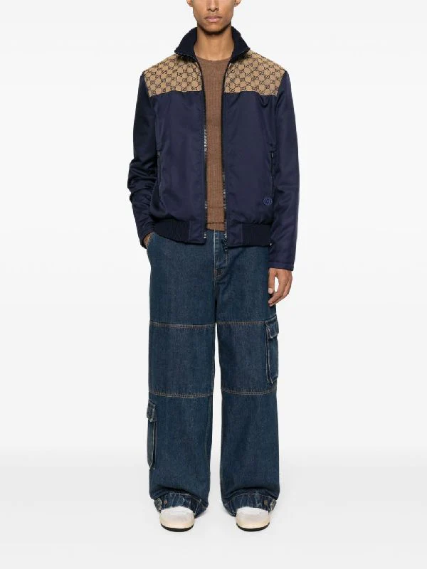 Logo Label Cotton Denim Pants - Image 2