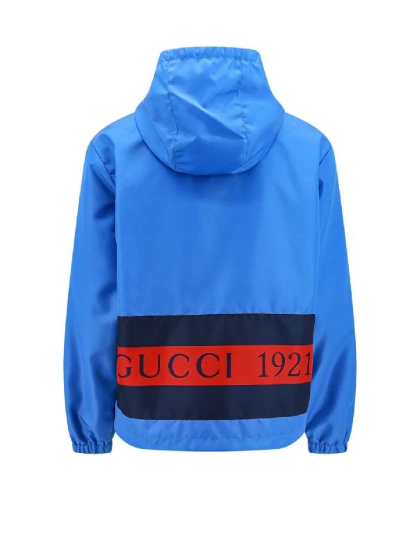 Back Logo Nylon Hooded Jacket - Image 2
