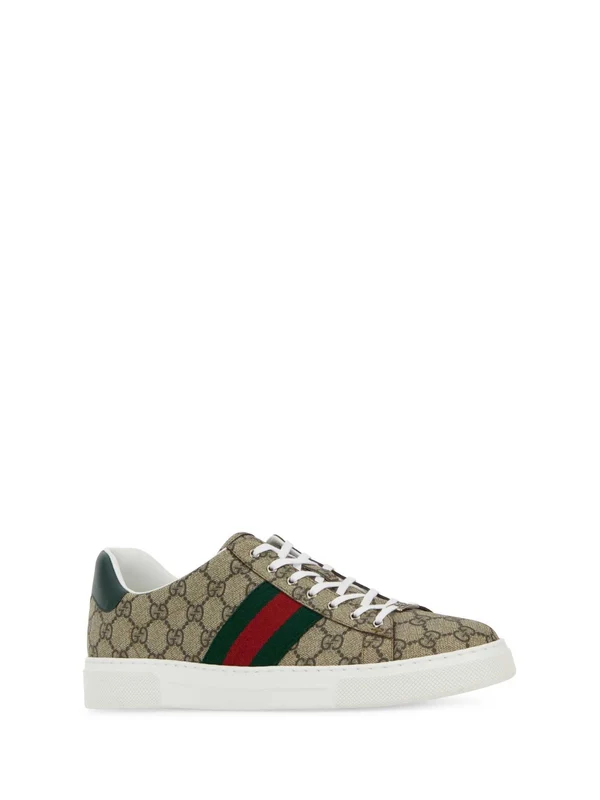 Gucci Brown Low Top Sneakers - Image 2