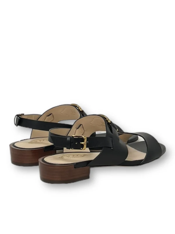 Kate Logo Plaque Leather Sandals - Image 2