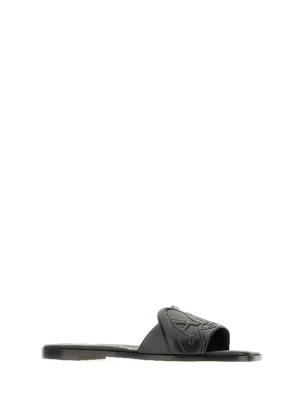 Embossed Logo Flat Mule - Image 2
