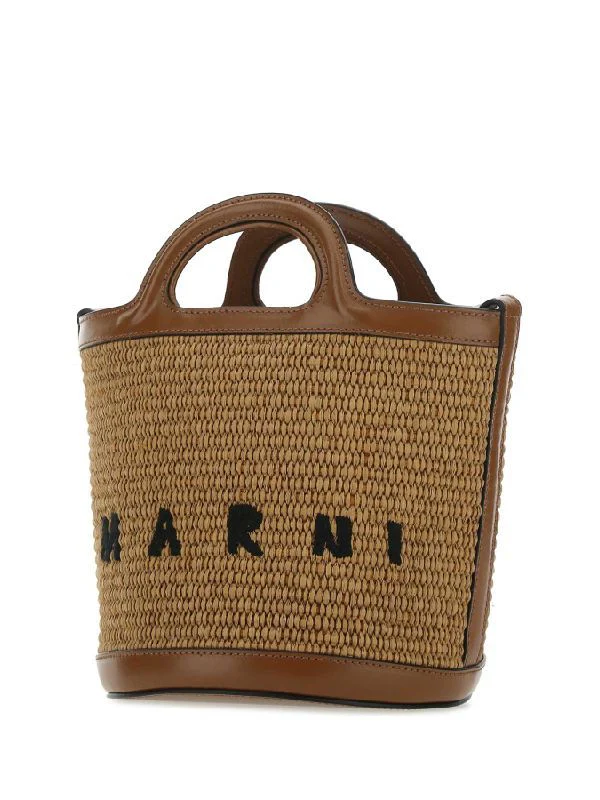 Tropicallia Logo Raffia Mini Tote Bag - Image 2