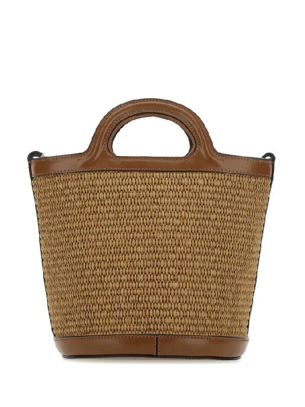 Tropicallia Logo Raffia Mini Tote Bag - Image 3