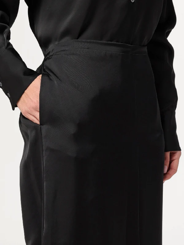 Black Satin Skirt - Image 3