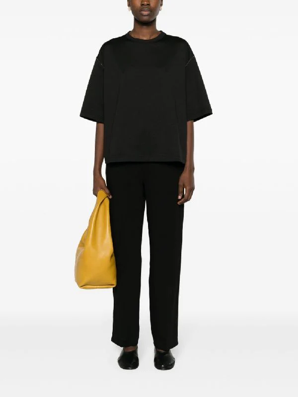 Monili Detail Cotton T-Shirt - Image 2