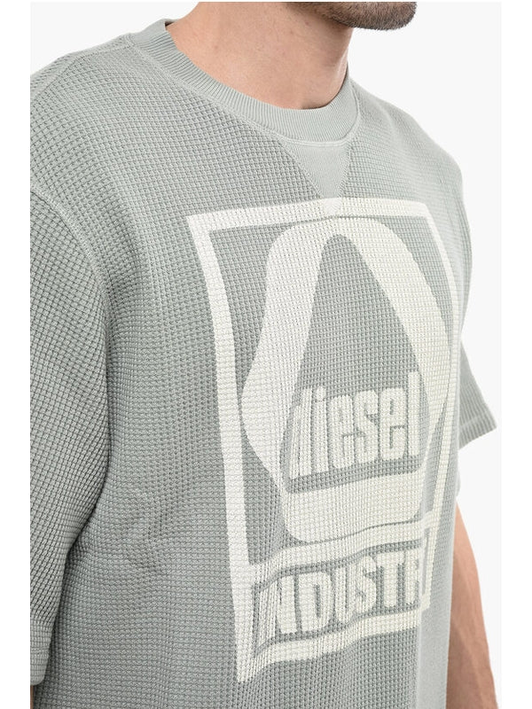 Diesel Gray Short Sleeve T-Shirt - Image 3