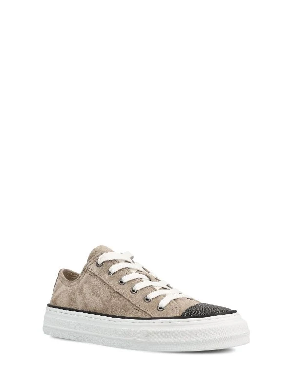 Monili Chain Suede Sneakers - Image 2