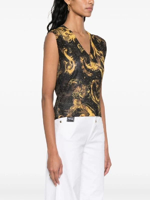 Baroque Printing Sleeveless Knit - Image 2