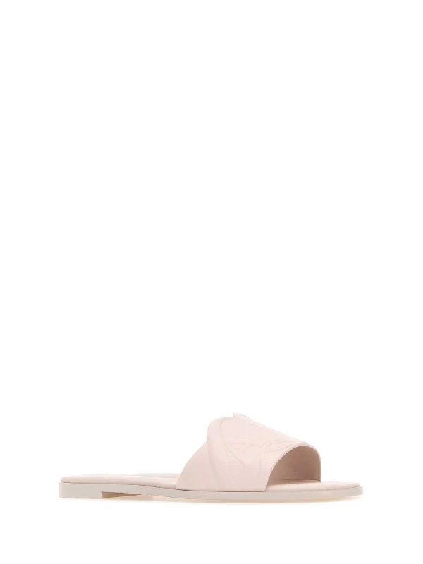 Embossed Logo Leather Mule - Image 2
